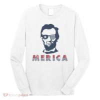 Merica Abe Lincoln Long Sleeve Shirt thumb 0