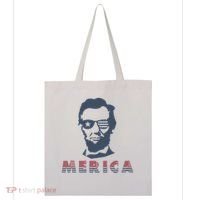 Merica Abe Lincoln Tote Bag thumb 0