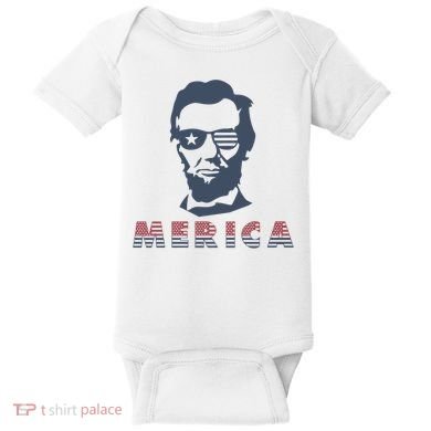 Merica Abe Lincoln Baby Bodysuit