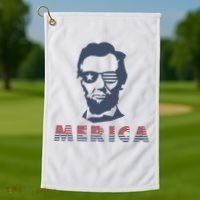 Merica Abe Lincoln Golf Towel thumb 1
