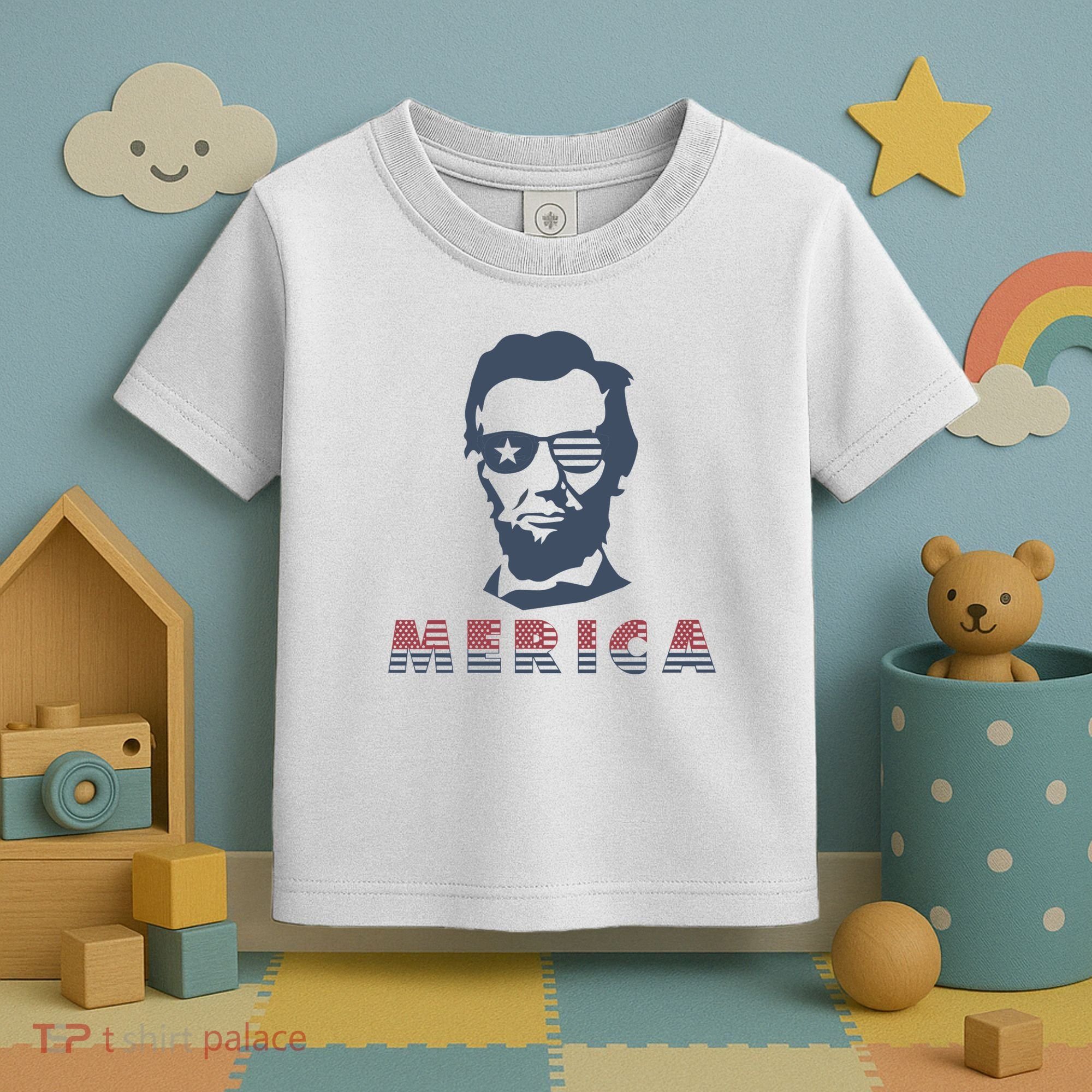 Merica Abe Lincoln Toddler T-Shirt