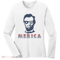 Merica Abe Lincoln Women's Long Sleeve Shirt thumb 0