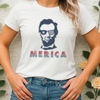Merica Abe Lincoln Women's T-Shirt thumb 2