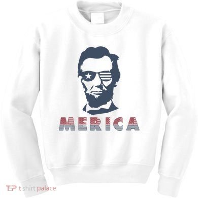 Merica Abe Lincoln Kids Sweatshirt
