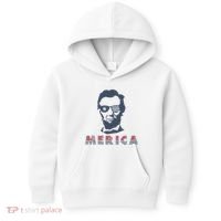 Merica Abe Lincoln Kids Hoodie thumb 0
