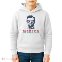 Merica Abe Lincoln Kids Hoodie thumb 4