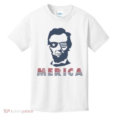 Merica Abe Lincoln Kids T-Shirt