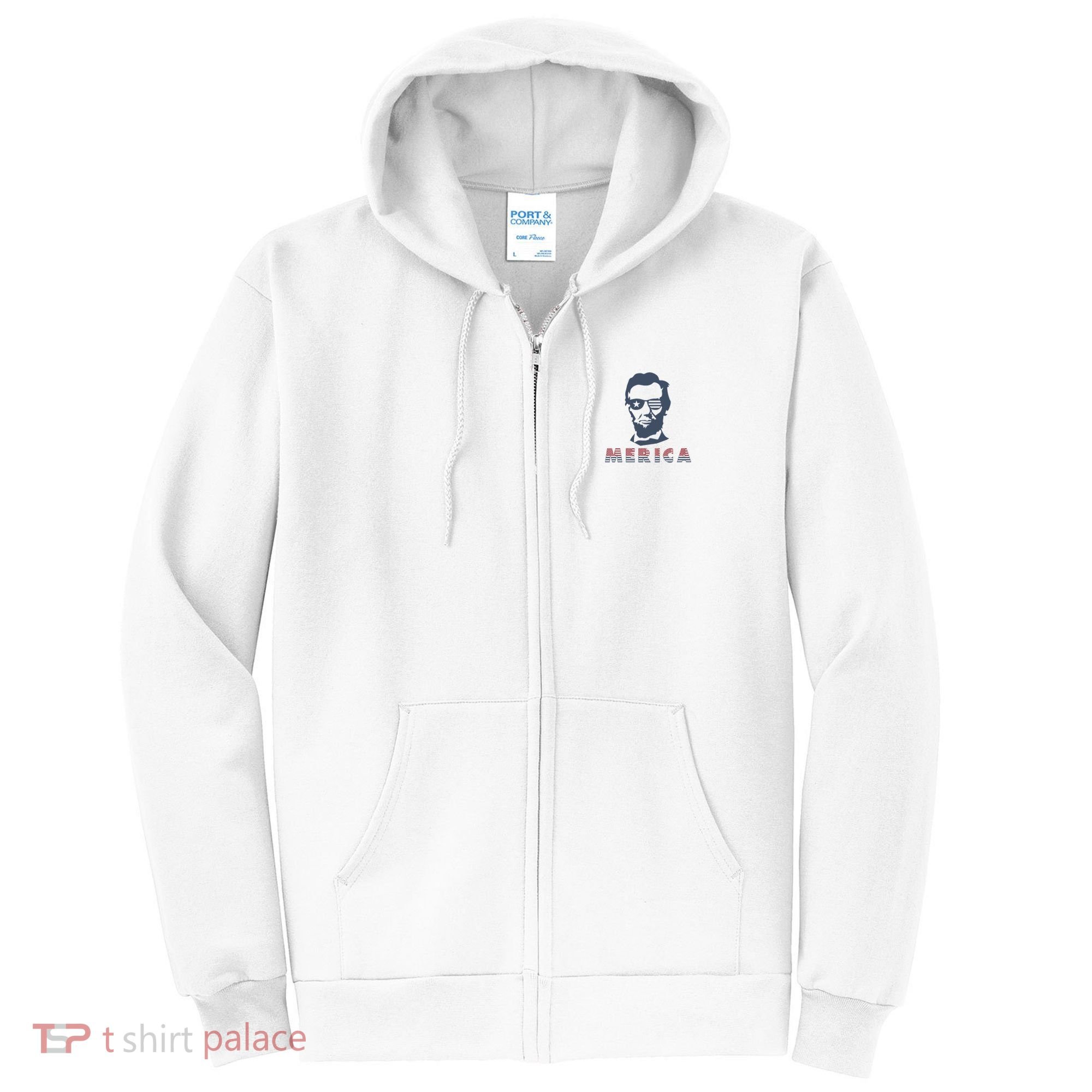 Merica Abe Lincoln Full Zip Hoodie