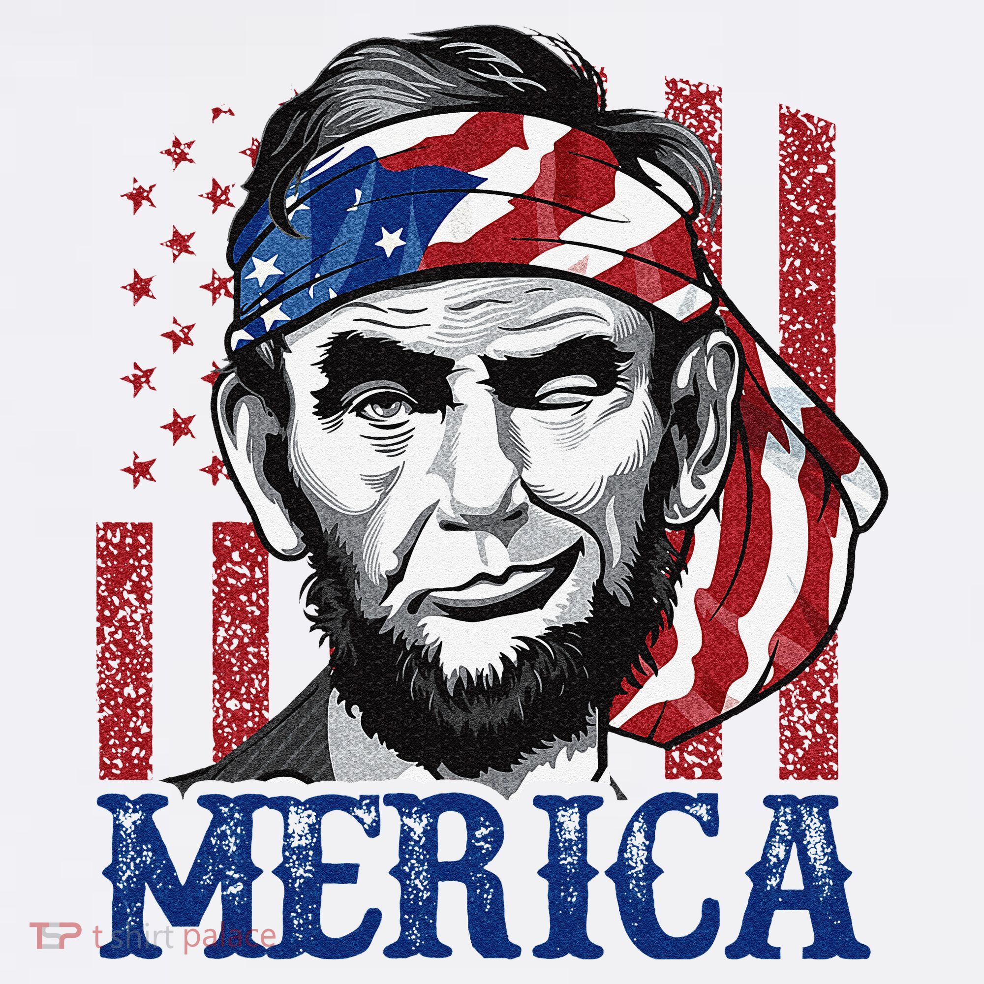 Merica Abraham Lincoln 4th Of July American Flag Mousepad