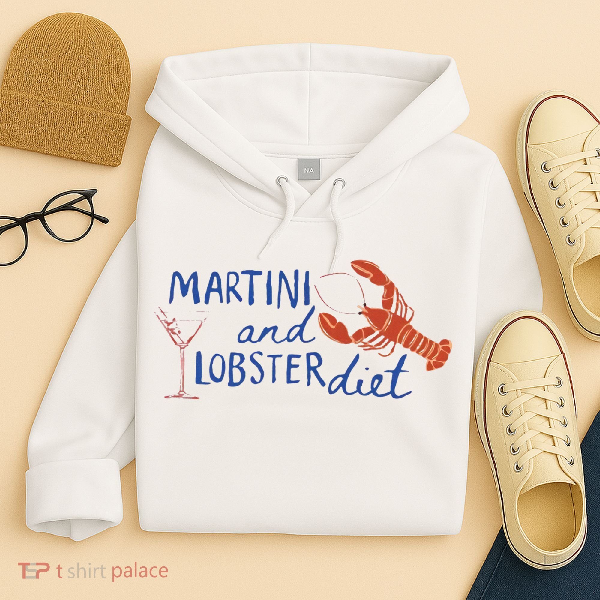 Martini And Lobster Diet Martini Aesthetic Fisherman Core Hoodie