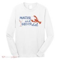 Martini And Lobster Diet Martini Aesthetic Fisherman Core Long Sleeve Shirt thumb 0
