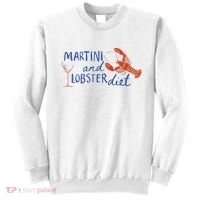 Martini And Lobster Diet Martini Aesthetic Fisherman Core Sweatshirt thumb 0