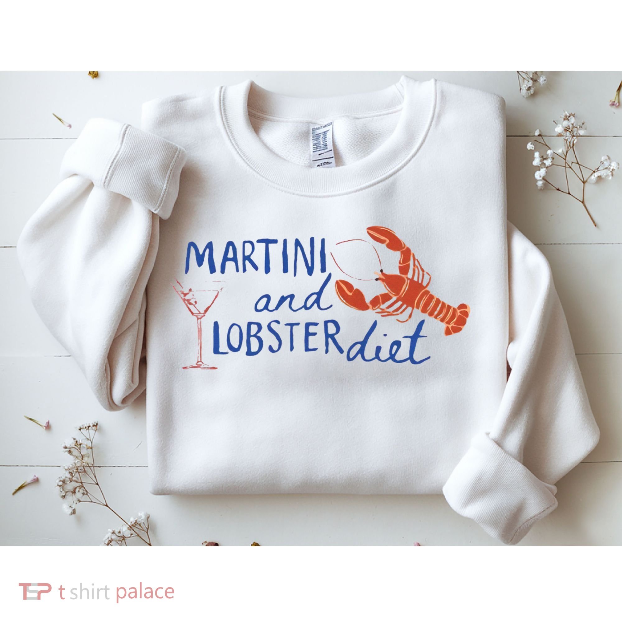 Martini And Lobster Diet Martini Aesthetic Fisherman Core Sweatshirt