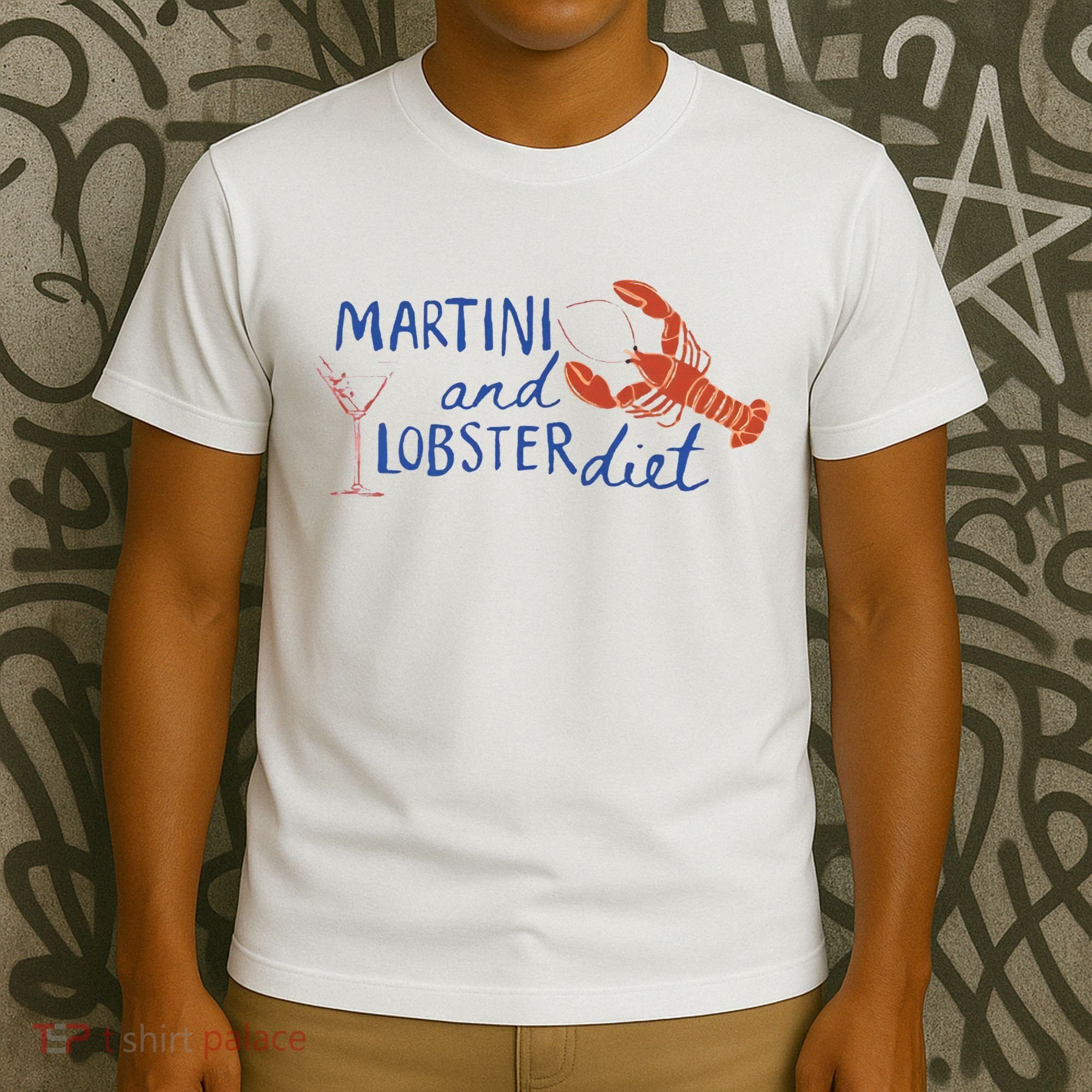 Martini And Lobster Diet Martini Aesthetic Fisherman Core T-Shirt