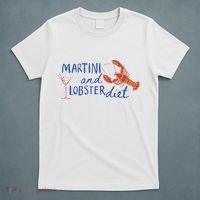 Martini And Lobster Diet Martini Aesthetic Fisherman Core T-Shirt thumb 5
