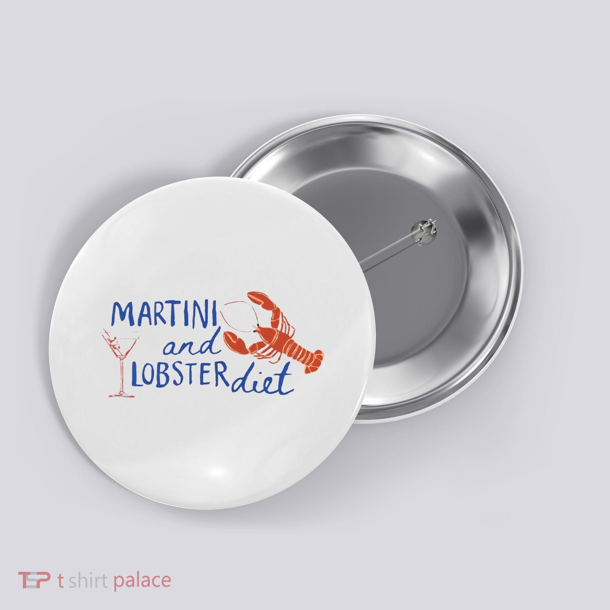 Martini And Lobster Diet Martini Aesthetic Fisherman Core Button