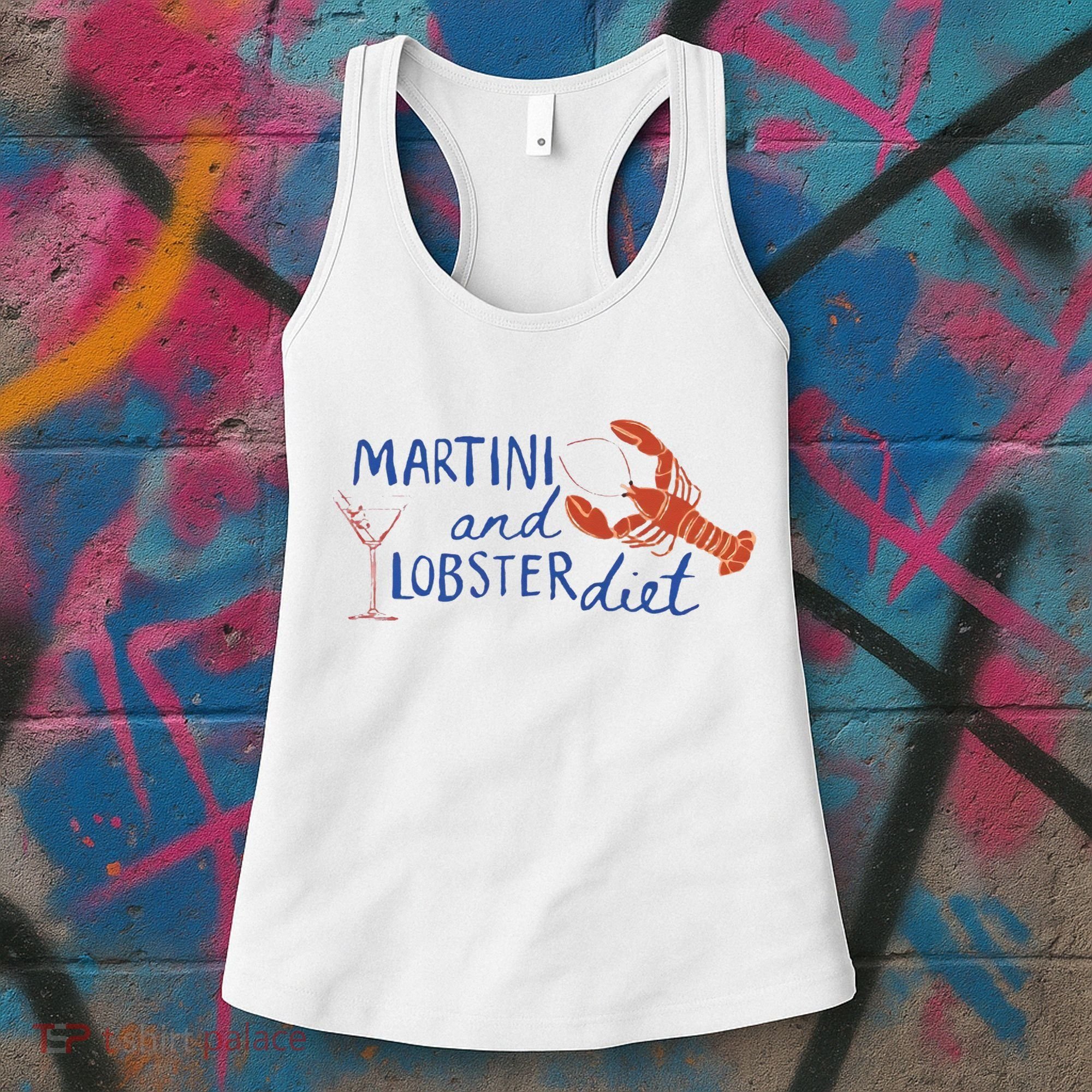 Martini And Lobster Diet Martini Aesthetic Fisherman Core Women's Tank Top