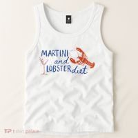 Martini And Lobster Diet Martini Aesthetic Fisherman Core Tank Top thumb 2