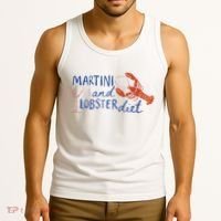 Martini And Lobster Diet Martini Aesthetic Fisherman Core Tank Top thumb 3