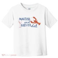 Martini And Lobster Diet Martini Aesthetic Fisherman Core Toddler T-Shirt thumb 0
