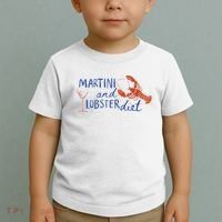 Martini And Lobster Diet Martini Aesthetic Fisherman Core Toddler T-Shirt thumb 2