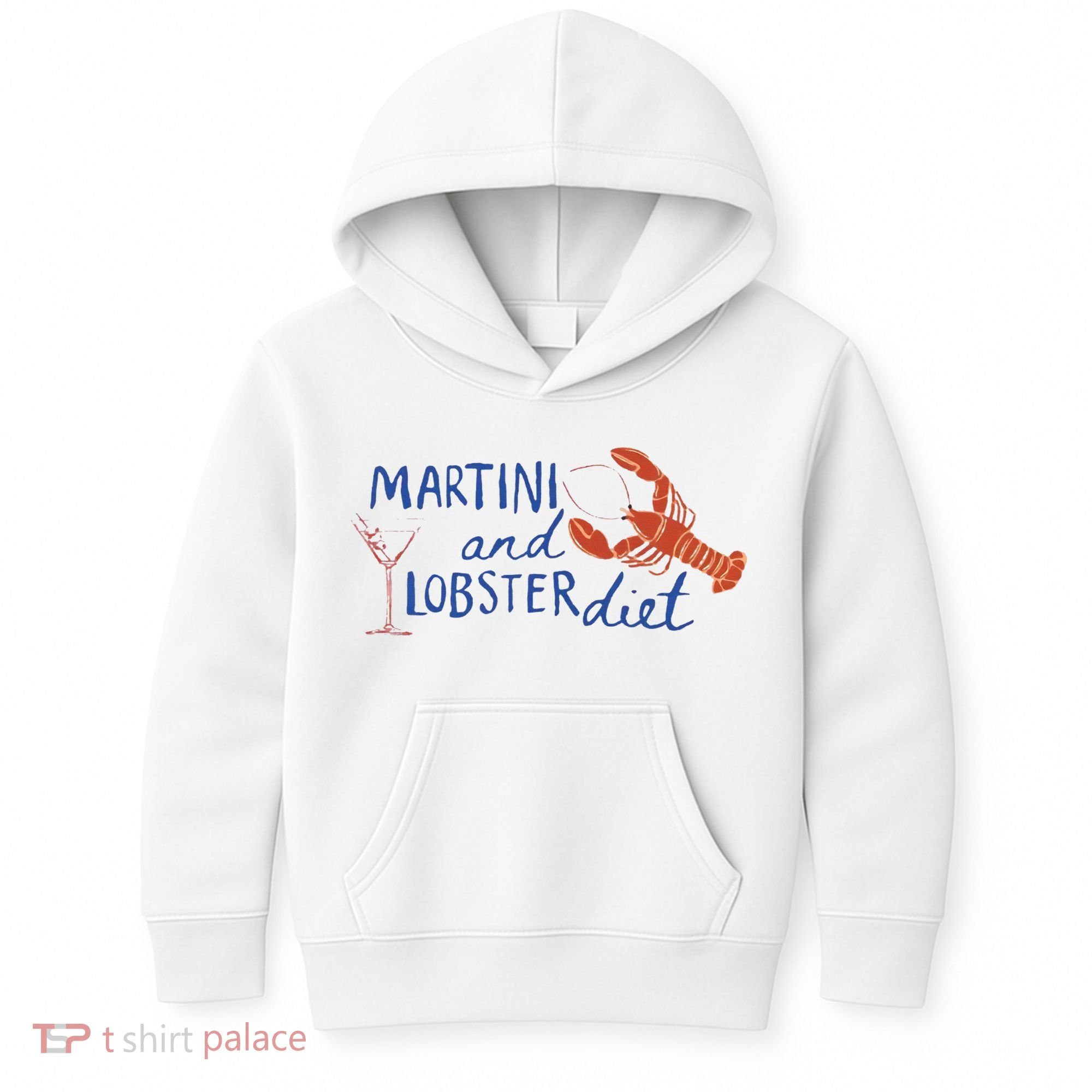 Martini And Lobster Diet Martini Aesthetic Fisherman Core Kids Hoodie
