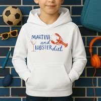 Martini And Lobster Diet Martini Aesthetic Fisherman Core Kids Hoodie thumb 2