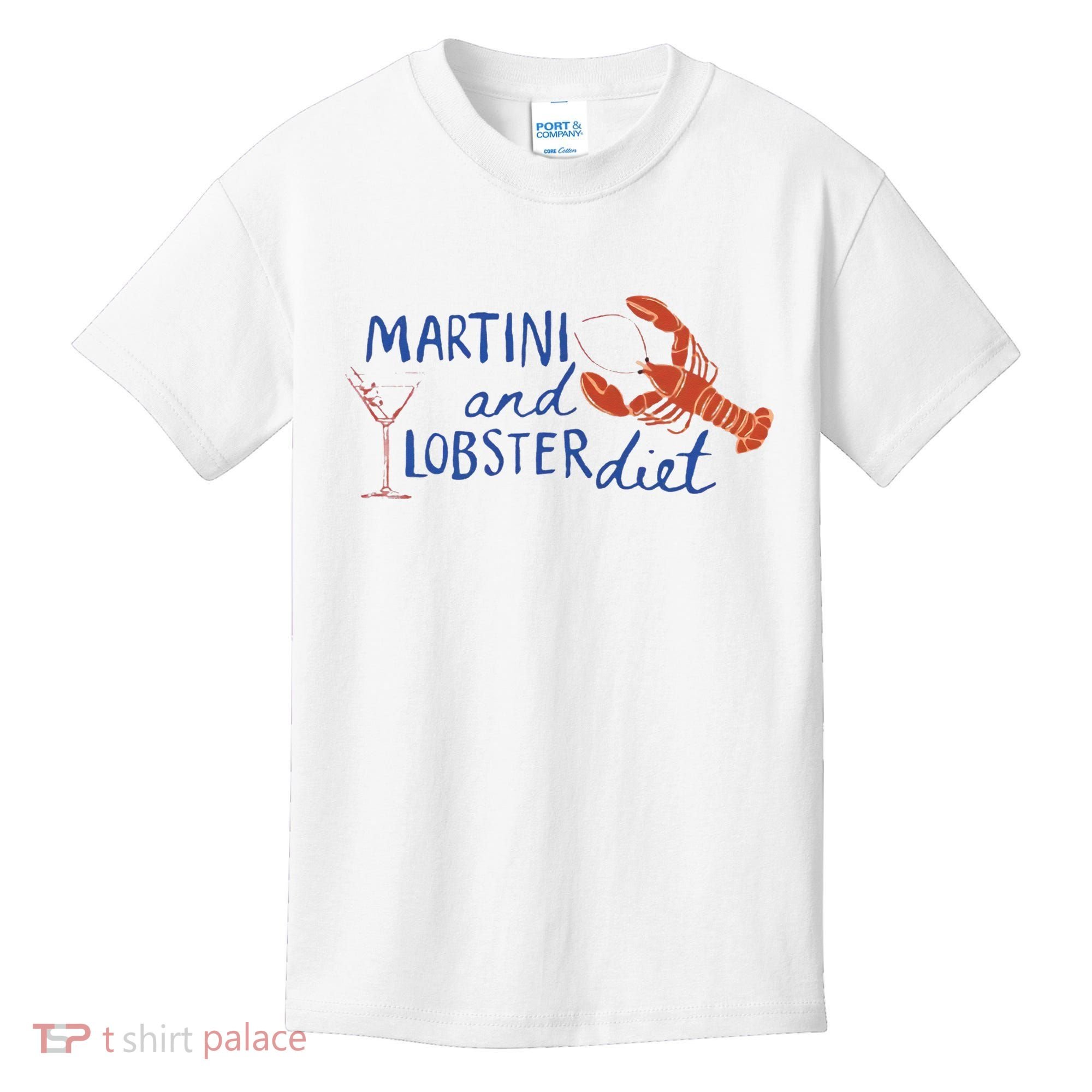 Martini And Lobster Diet Martini Aesthetic Fisherman Core Kids T-Shirt
