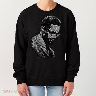 Malcolm X Black And White Portrait Women's Sweatshirt