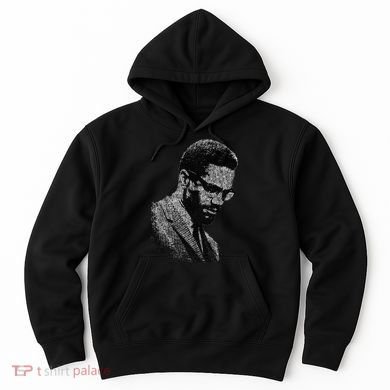 Malcolm X Black And White Portrait Hoodie