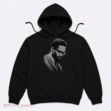 Malcolm X Black And White Portrait Hoodie