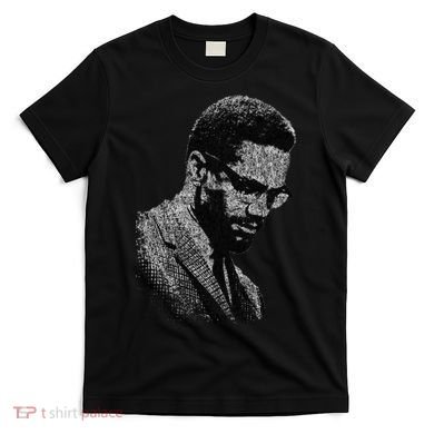 Malcolm X Black And White Portrait T-Shirt