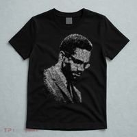 Malcolm X Black And White Portrait T-Shirt thumb 5