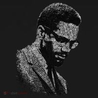 Malcolm X Black And White Portrait Polo thumb 3