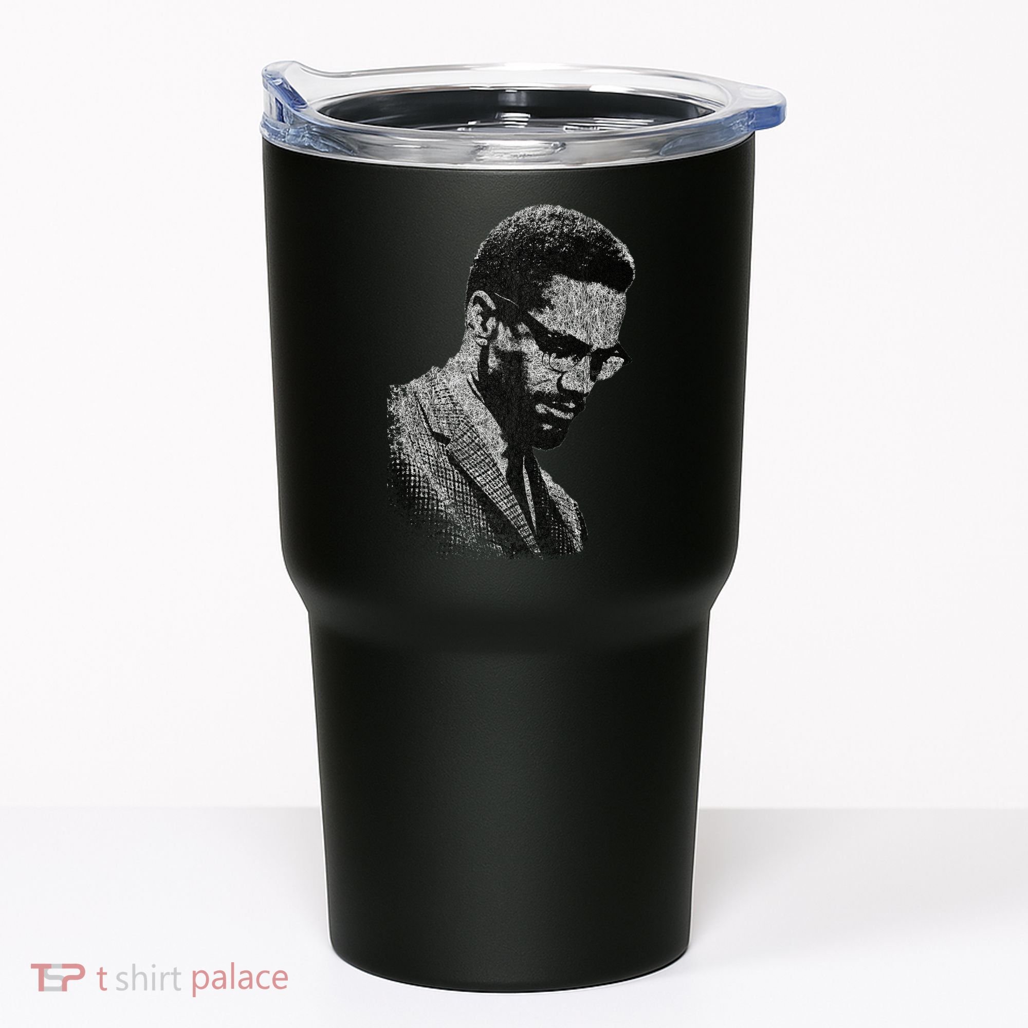 Malcolm X Black And White Portrait Tumbler