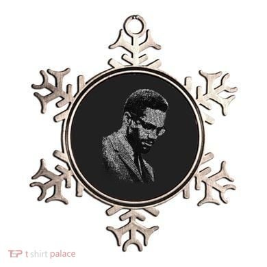 Malcolm X Black And White Portrait Ornament