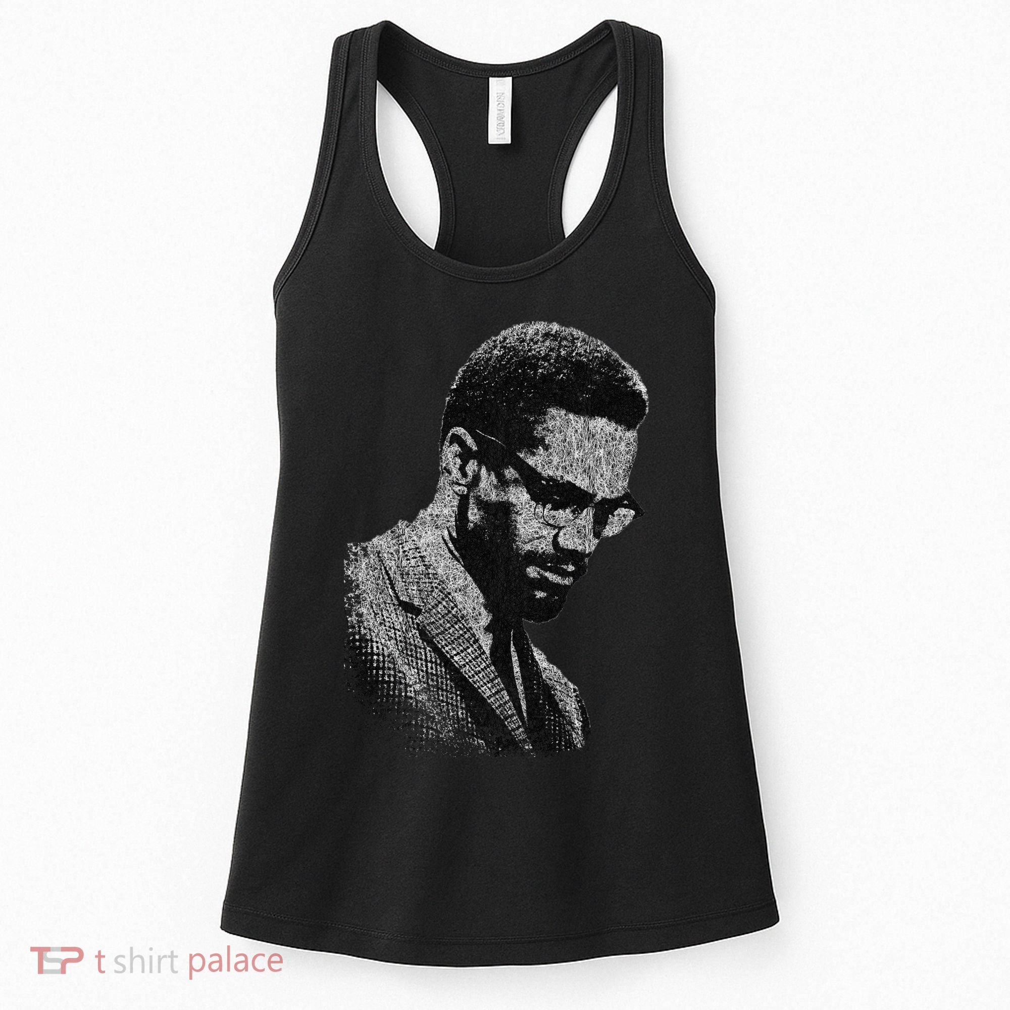Malcolm X Black And White Portrait Women's Tank Top