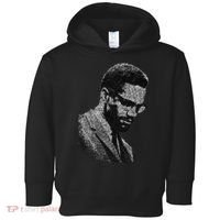 Malcolm X Black And White Portrait Toddler Hoodie thumb 0