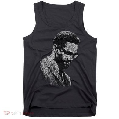 Malcolm X Black And White Portrait Tank Top