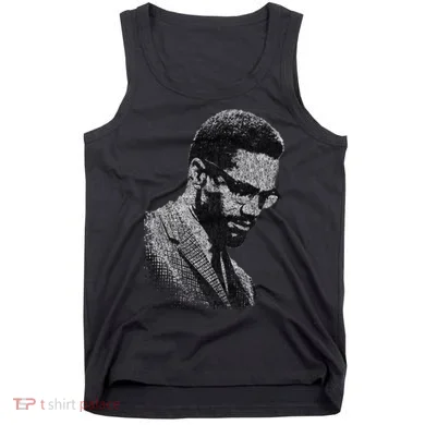Malcolm X Black And White Portrait Tank Top