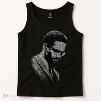Malcolm X Black And White Portrait Tank Top thumb 2