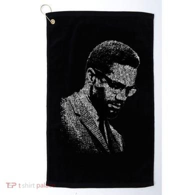Malcolm X Black And White Portrait Golf Towel