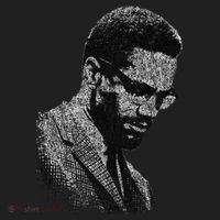 Malcolm X Black And White Portrait Golf Towel thumb 3