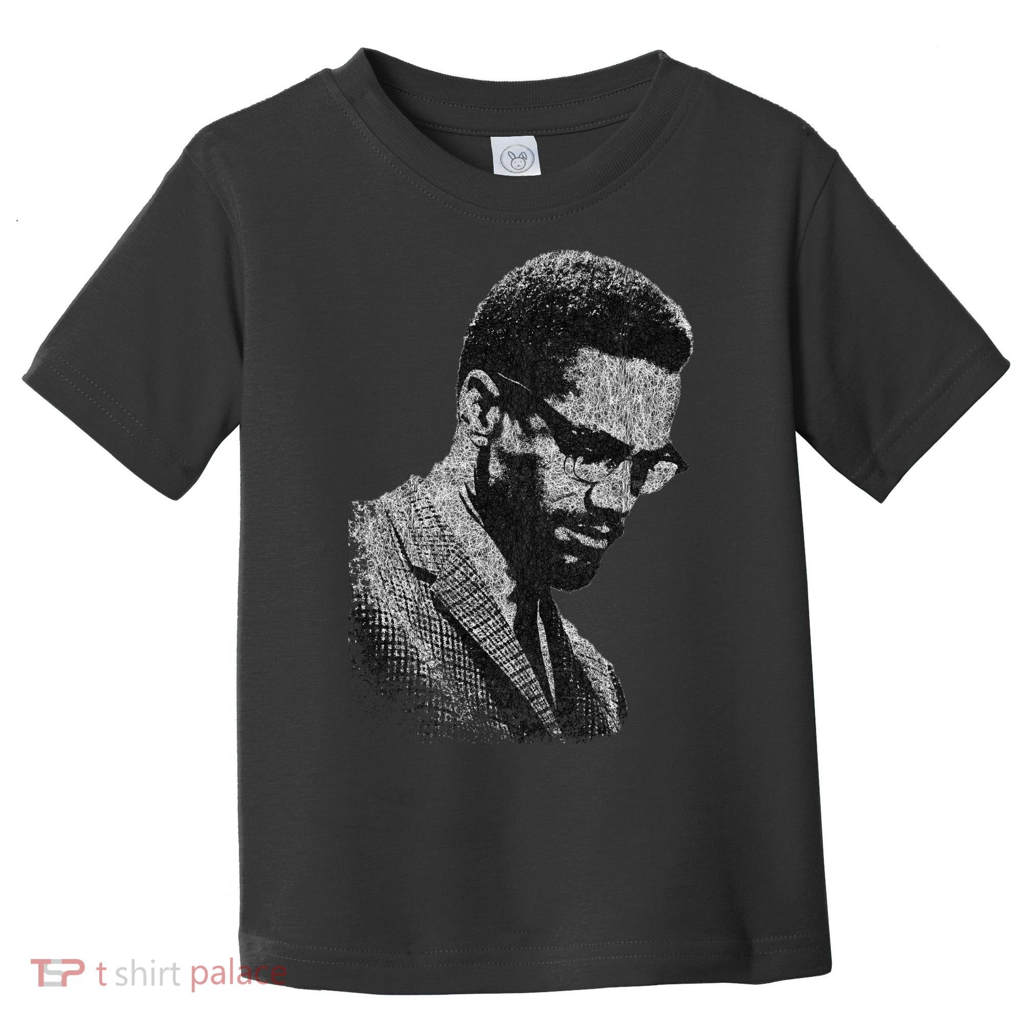 Malcolm X Black And White Portrait Toddler T-Shirt