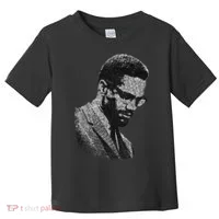 Malcolm X Black And White Portrait Toddler T-Shirt thumb 0