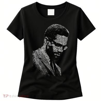 Malcolm X Black And White Portrait Women's T-Shirt