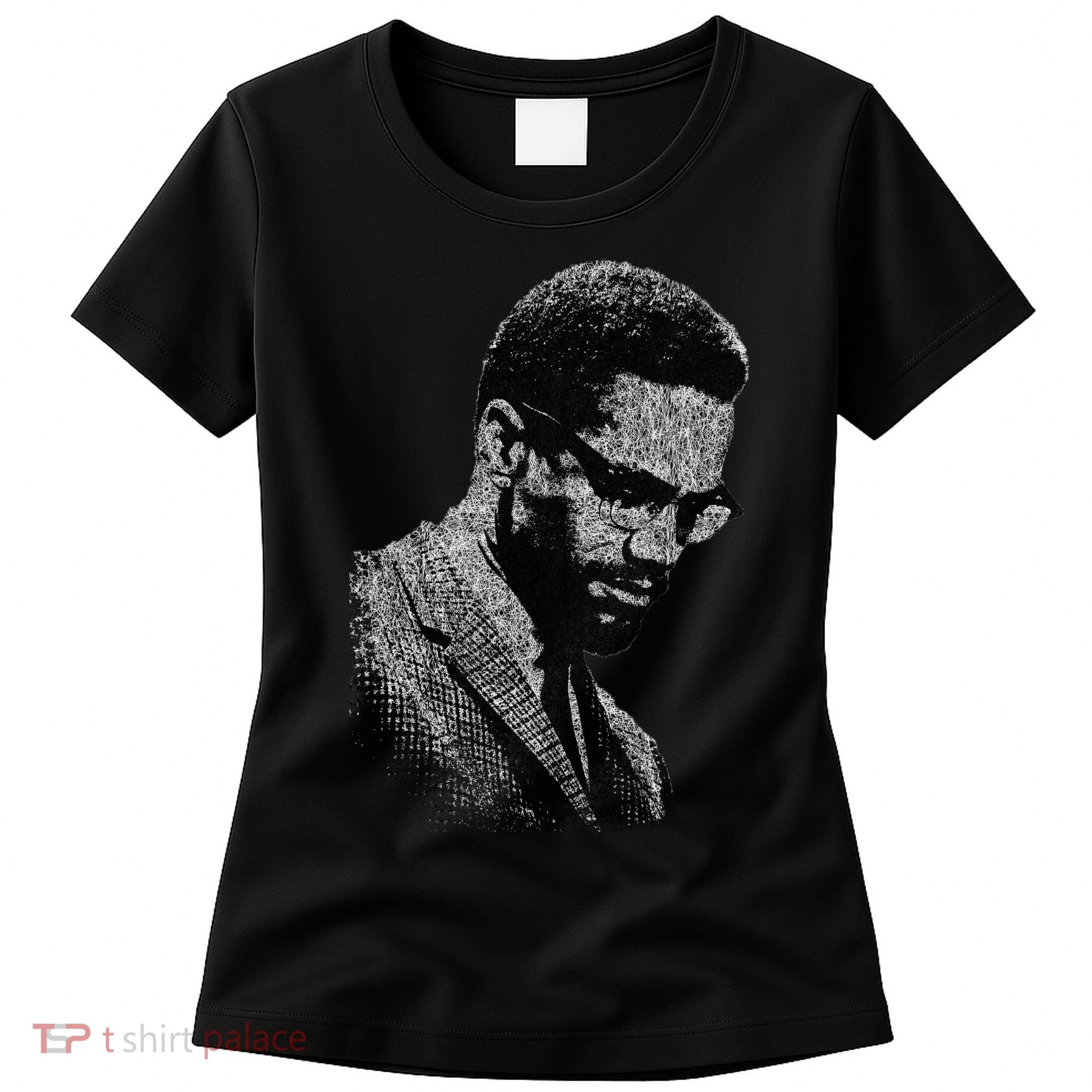 Malcolm X Black And White Portrait Women's T-Shirt