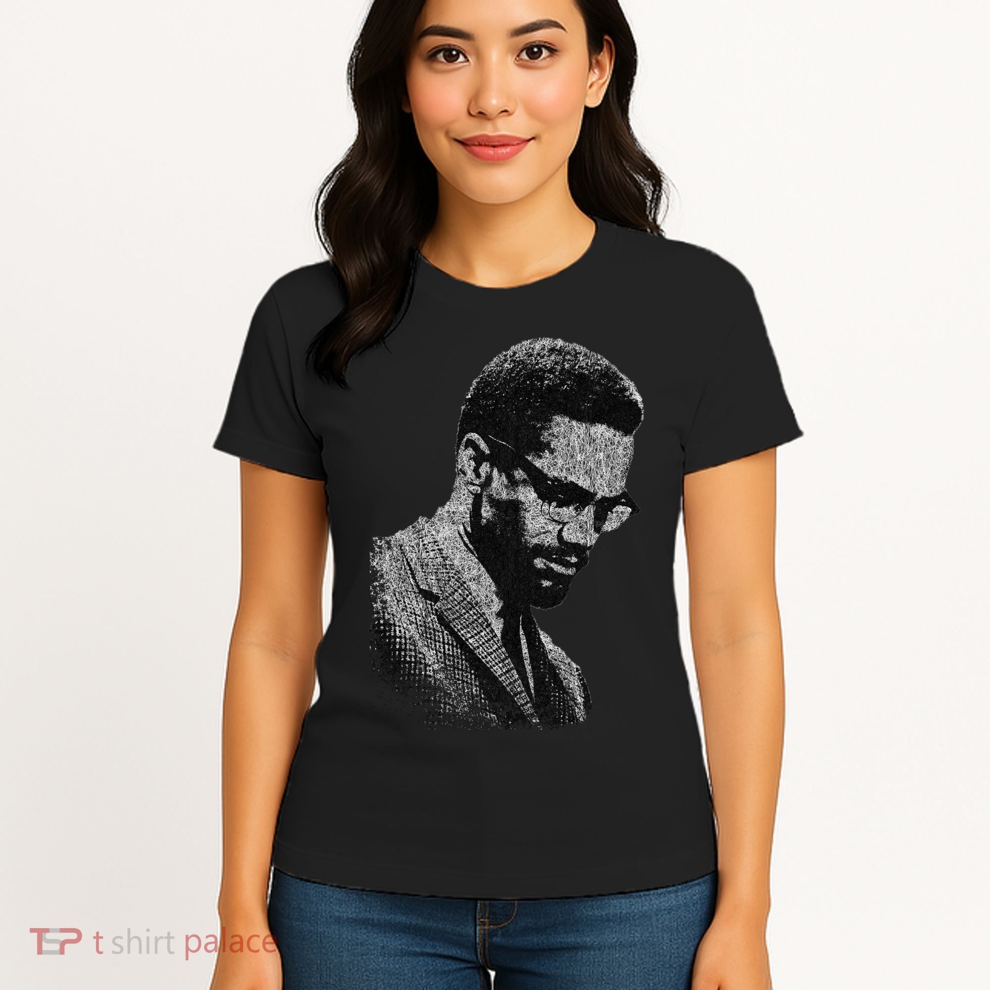 Malcolm X Black And White Portrait Women's T-Shirt