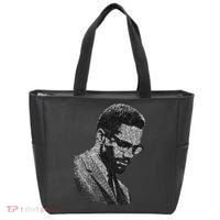 Malcolm X Black And White Portrait Tote Bag thumb 0
