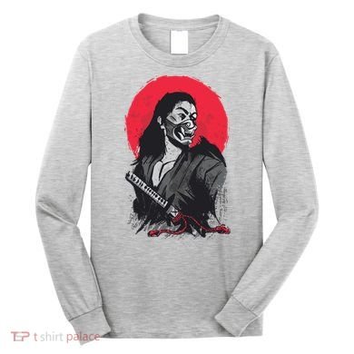 Male Japanese Warrior Long Sleeve Shirt